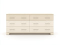 Cassettiera-MDF laccato-164x47x84 cm-Crema chiaro-Stile minimalista
