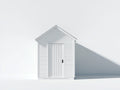 Casetta da giardino - Legno - 150x120x190 cm - Bianco - Design compatto con tetto a due falde