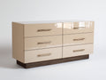 Cassettiera-MDF-161x48x81 cm-Beige sabbia-Stile moderno