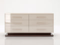 Cassettiera-MDF laccato-160x47x80 cm-Beige chiaro-Design minimalista