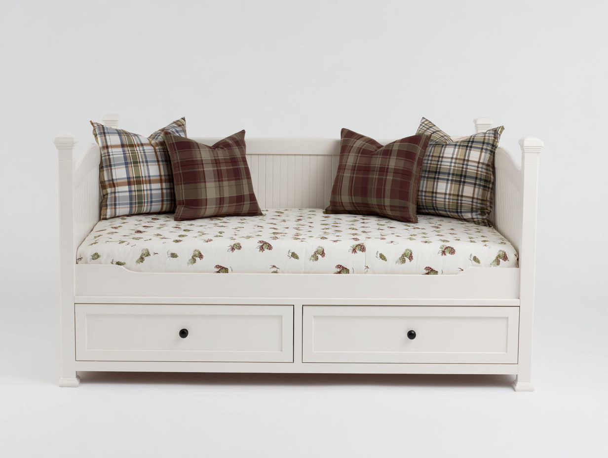 Divano letto-Legno-208x98x101 cm-Bianco-Stile classico con contenitore