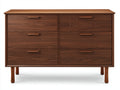 Cassettiera-Legno-162x49x88 cm-Noce caldo-Stile contemporaneo