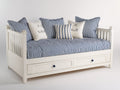 Divano letto-Legno-211x99x100 cm-Bianco-Stile marinaro con contenitore