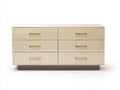 Cassettiera-MDF laccato-152x46x78 cm-Crema-Design moderno