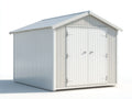 Casetta da giardino - Acciaio - 250x180x210 cm - Bianco-Grigio chiaro - Tetto a due falde