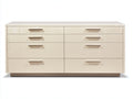 Cassettiera-MDF laccato-172x49x86 cm-Crema avorio-Stile contemporaneo